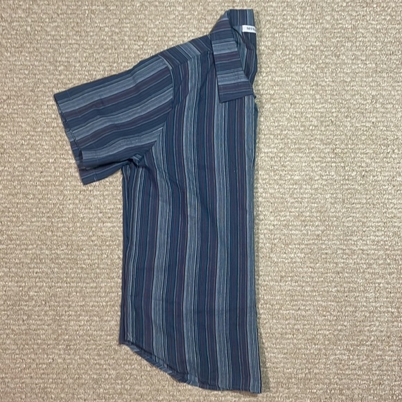 Men’s Medium Misslook Short-Sleeve Navy pocketed button-down shirt - Picture 3 of 3